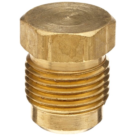 Anderson Metals Brass Tube Fitting, Plug, 1/4" Tube OD