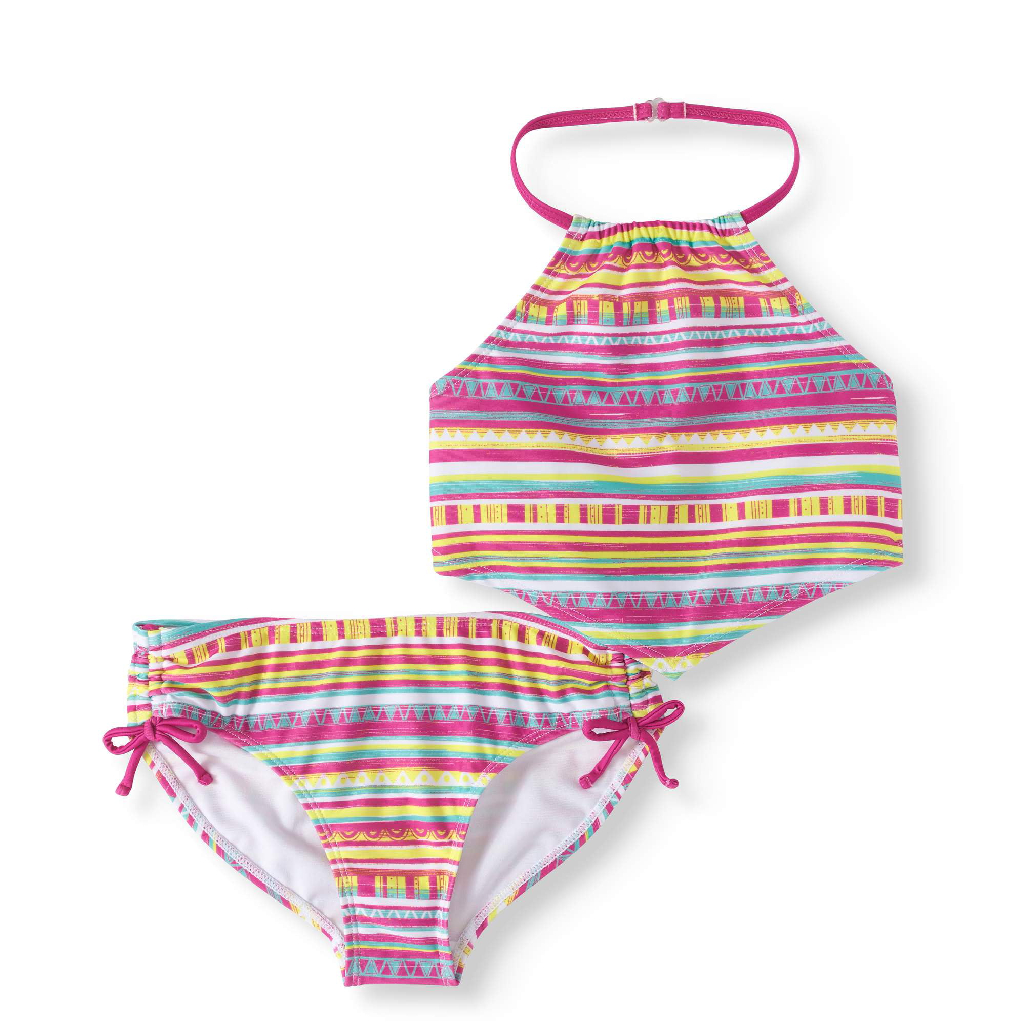 Girls' Stripe Halter Bikini - Walmart.com
