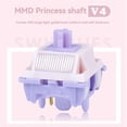 thumbnail image 2 of 70PCS MMD Princess V4 Switch 5 Pin Linear Axis Body Switches Hot-Swap 28g for DIY Mechanical Keyboard, 2 of 5