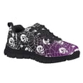 thumbnail image 2 of Uourmeti Halloween Sneakers Size 3 Little Kid Knitted Mesh Sports Shoes Boys Girls Skull Skeleton Cobweb Print Lace Up Athletic Running Shoes, 2 of 7