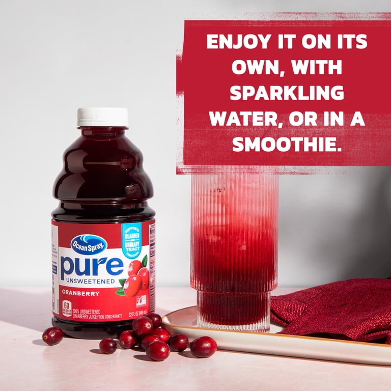 Ocean Spray, Cranberry Juice, 32 fl oz Unsweetened, No Added Sugar