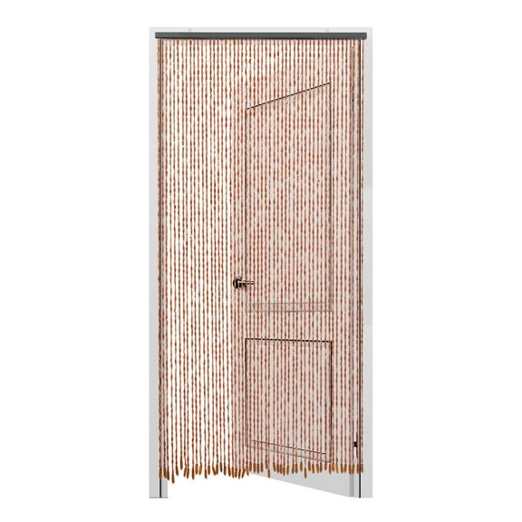 TFCFL 52 Strands Beaded Curtain Bamboo and Wood Door Curtain For Doorway Room Devider 90 x 200 cm