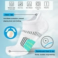 thumbnail image 3 of G&Y Men's Running Socks (6 Pairs) - Arch Support Athletic Ancle Socks, White, 9-11, 3 of 7
