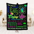 thumbnail image 3 of Graduation Soft Throw Blanket 2025, Birthday High School College Graduation Gifts for Daughter Son from Mom Dad, Class of 2025 Graduation Blanket Gifts for Him Her, 3 of 5