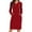 Red, variant on Swuxness Women Hoodie Long Sleeve Sweatshirts Dress, Women Mid Length Dresses, Women's Solid Color V Neck Hooded Knee Length Sweatshirt Dress with Pockets Red, XXL