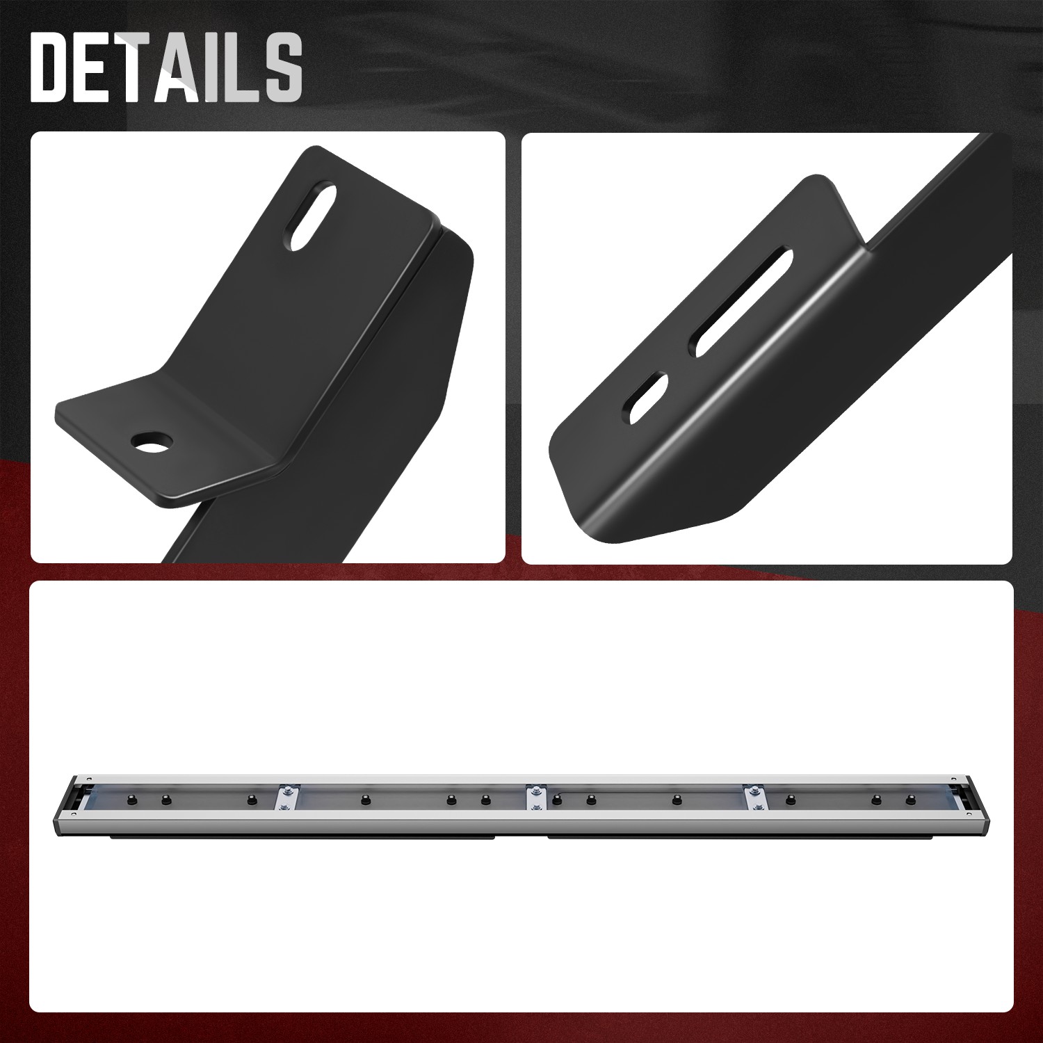 DNA Motoring 6.75 Inch Flat Running Boards Compatible with Nissan Titan King (Extended) Cab 2004-2024, Stainless Steel Side Steps Nerf Rails Bars