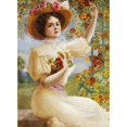 thumbnail image 3 of Vernon, Emile 14x18 Black Modern Framed Museum Art Print Titled - A Summer Beauty, 3 of 5