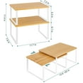 thumbnail image 2 of 2pcs Bamboo Kitchen Cabinet Counter Shelf Organizer, Stackable Expandable, 2 of 6