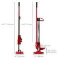 thumbnail image 3 of HOMCOM 3 Tonne/6600 lb Farm Jack, 48" High Lift Jack, Red, 3 of 10