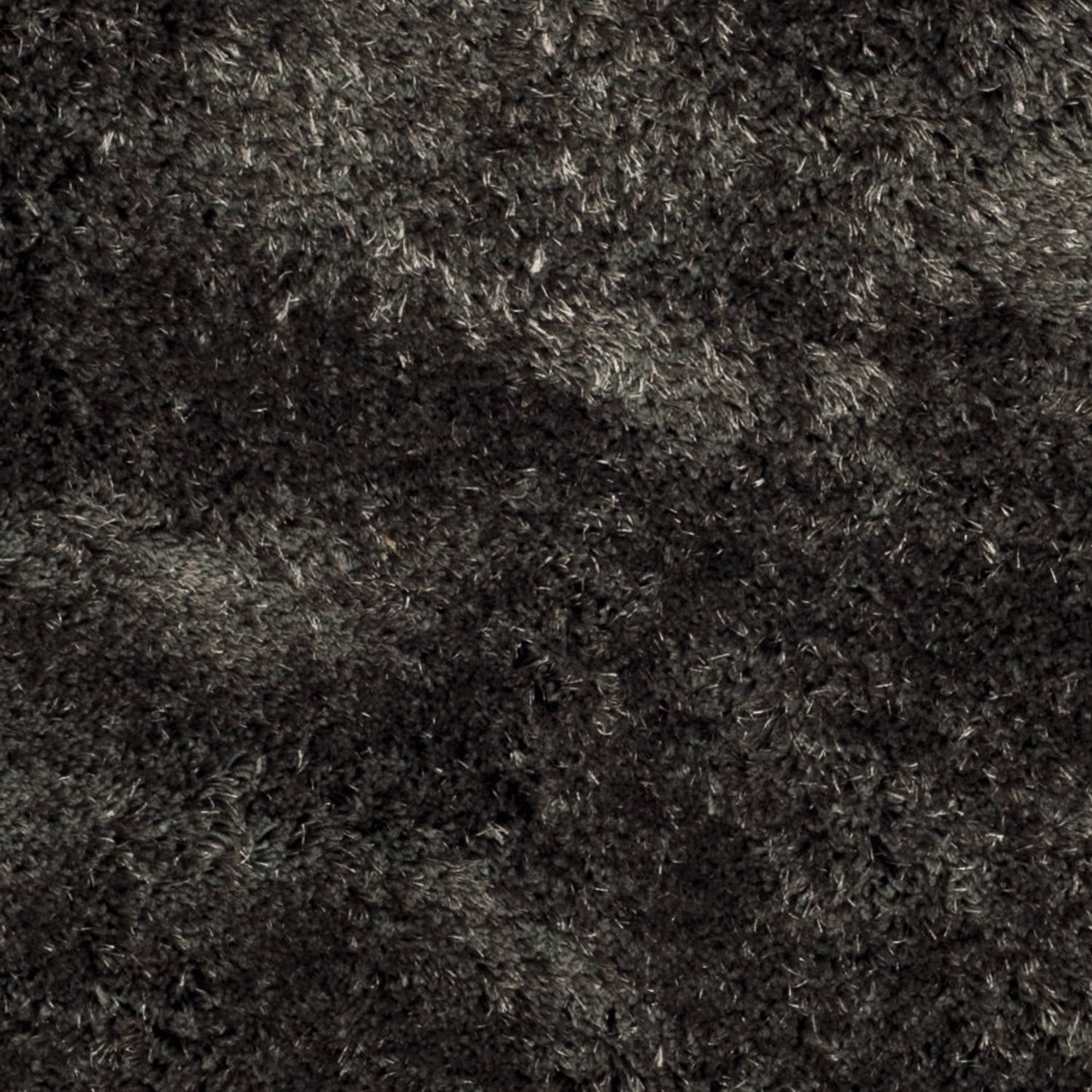 SAFAVIEH Henley Solid South Beach Polyester Shag Area Rug, Charcoal, 8' x 10'