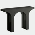 thumbnail image 3 of Resenkos Entryway Table, Console Sofa Table,47" Console Table, Wooden Entryway Table Sofa Table with Arch Base,Black, 3 of 5