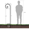 thumbnail image 2 of Shepherd Hook 65inTall 1/2in Thick Hummingbird Bird Feeder Pole Shepards Garden Hanging Plant Basket Hanger Light Solar Lantern Mason Jar Wind Chime Wedding Metal Rust Resistant Heavy Duty, 2 of 3