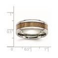 thumbnail image 6 of Chisel Stainless Steel Polished with Koa Wood Inlay Enameled 8mm Band, 6 of 7
