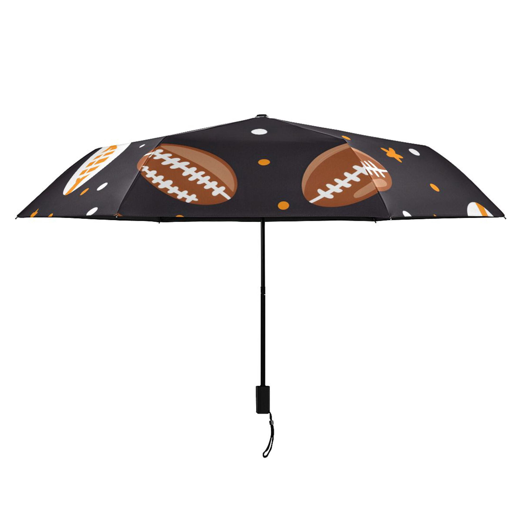 ALAZA Football Rugby Stars UPF 50+ Compact Folding Umbrella for Rain Travel Umbrella Packable