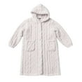 thumbnail image 5 of XIAONU Plush Hooded Robe for Women Long-Length Bathrobe Fall Winter Warm Comfort Homewear, 5 of 7