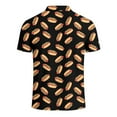 thumbnail image 4 of Polo T Shirts for Men Casual Short Sleeve Hot Dog Printed Button Down Collared Tops Comfortable Breathable Slim T Shirts for Man Black L, 4 of 4