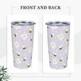 thumbnail image 2 of Bee Tumbler 20oz Funny Animal Stainless Steel Insulated Tumblers with Lid and Straw Purple Travel Coffee Mug Tea Wine Cups Water Bottle Sport Gifts for Women Bee lover, 2 of 6