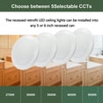 thumbnail image 5 of ENERGETIC 5/6 Inch LED Disk Light, 1100LM,15W,2700K/3000K/3500K/4000K/5000K Selectable,Dimmable Surface Mount LED Ceiling Light,4-Pack, 5 of 6
