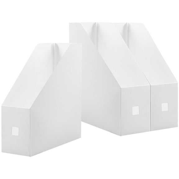 CIMAXIC White Plastic Magazine Holder for Office Use File Folder Organizer