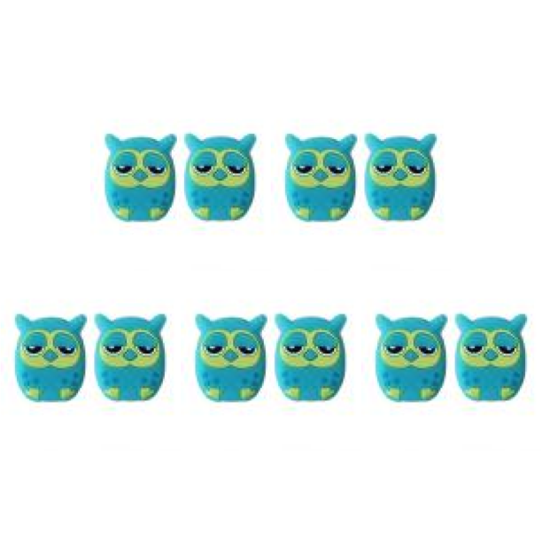 Raqueta Amortiguador Dibujos animados Animal Silicona Raqueta Tenis Anti (H) 2 piezas