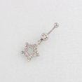 thumbnail image 2 of Jinsinto Anti-allergy Umbilical Nail Zircon Five-pointed Star Belly Button Ring, 2 of 4