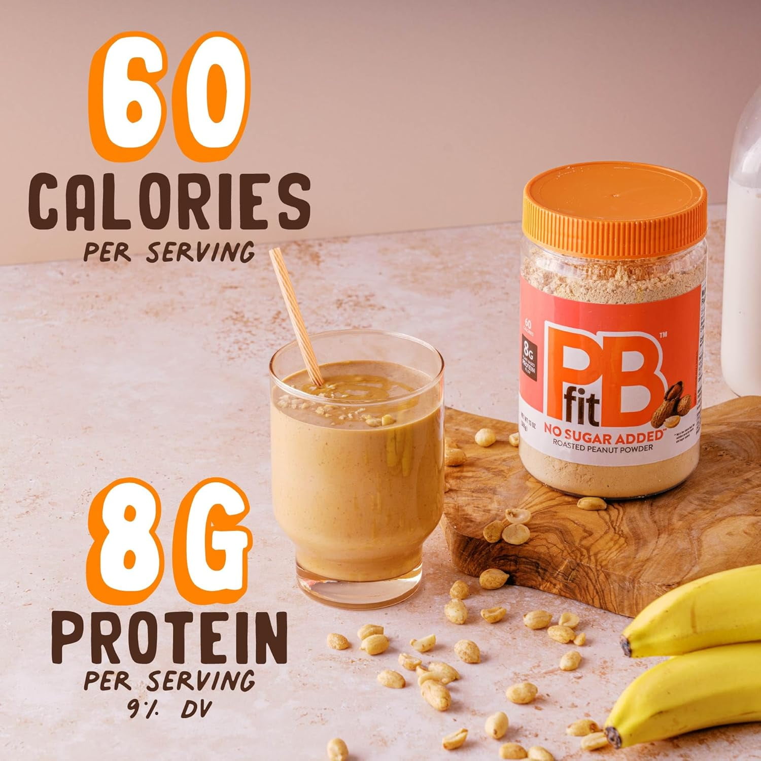 Pack of 6, Pb Fit Sugar-Free Peanut Butter Powder, 13 oz