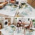 thumbnail image 5 of Vintage Oil Light Area Rugs 2.7'x5', Washable Small Throw Rugs for Kitchen Bedroom, Spring Flowers Leaves Candles Country Indoor Outdoor Rug Non-Slip Low Pile Carpet Runner Reversible Floor Mats, 5 of 8