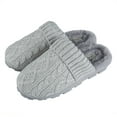 thumbnail image 5 of Jessica Simpson Womens Soft Cable Knit Slippers With Indoor/Outdoor Sole, 5 of 9