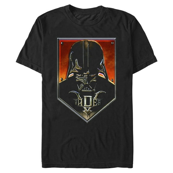 Mens Star Wars Darth Vader Metal Shield T Shirt