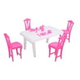 thumbnail image 2 of Juego de mesa y sillas para casa de muñecas, simulación innovadora decorativa a escala 1:16, mesa de comedor en miniatura para niños, 2 of 8