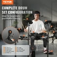 thumbnail image 2 of VEVOR Electric Drum Set, 32 Drum Kits & 480 Sounds Electronic Drum Kit, USB MIDI Supported 8 in Quiet Mesh Snare Electric Drum Set with 10 in Cymbals Drum Sticks & Headphone, for Beginners & Adults, 2 of 9
