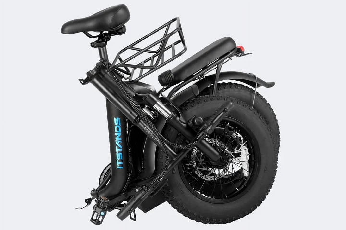 ITSTANDS 800W Electric Bike Folding for Adults 16''x4.0 fat tire E-Mountain Bike 48V 20AH UL2849 Removable Battery Step Thru Electric Bicycle 30MPH Dual Shock Absorption Urban Commuter Ebikes