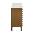 thumbnail image 6 of Cascade 36 in. Brown oak Bathroom Vanity With White, 3-Hole Ceramic Sink Top, 6 of 8