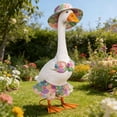 thumbnail image 3 of Porch Goose Outfits, Outdoor White Goose Statue with Costume set Garden Decor, for Holiday Porch ,Gooses Clothes Yard Accent for Home Decors Housewarming Gifts, 3 of 3