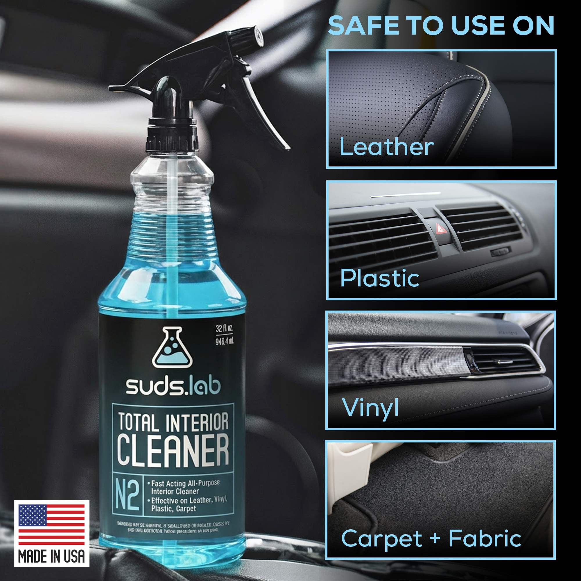 Suds Lab N2 Interior Cleaner, 32 oz Spray photo 2
