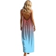 thumbnail image 6 of Omexry Beach Dresses for Women Summer Dress for Women Fashion Sleeveless Backless Cami Dresses Spaghetti Strap Flowy Long Sundress withback Sky Blue XXXL, 6 of 9