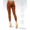 thumbnail image 6 of MeMoi Crushed Velvet Stretch Leggings - Womens - Female (Small/Medium, Acorn), 6 of 7