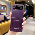 thumbnail image 2 of Magnetic Case for Samsung Galaxy Z Flip 5 4 3 5G Soft Silicone Compatible with Magsafe Luxury flip3 /flilp4 /flip5 Cases Cover (Purple,for Samsung Z Flip 5), 2 of 11