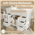 thumbnail image 6 of LiviNest 46" Bathroom Vanity Cabinet Only: Large Storage with 6 Drawers & Double Doors - Soft-Close Design & Anti-Tip Safety for Family Bathroom Organization & Home Renovation, 6 of 6