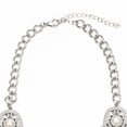thumbnail image 5 of Elegant Double Strand Pearl and Crystal Statement Necklace - Wedding Jewelry Necklace Silver, 5 of 7