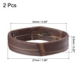 thumbnail image 2 of Uxcell PU Leather Loops Retaining Ring Keeper for 24mm Width Watch Band, Black 2 Pack, 2 of 5