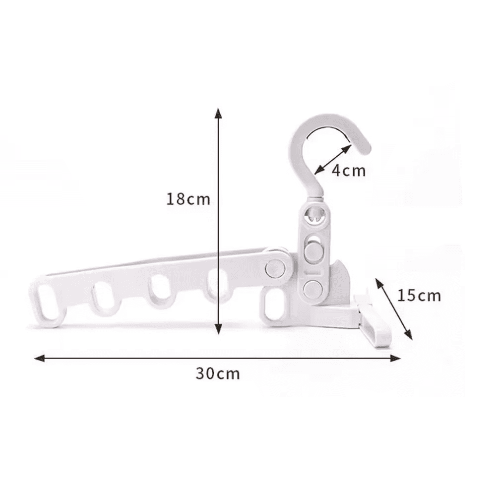 5 Hole Folding Clothes Hanger Hanging Rack Stand Heavy Duty With Clips Organizer For Babies Wall Stick Rod Support Travel Hooks Hotel