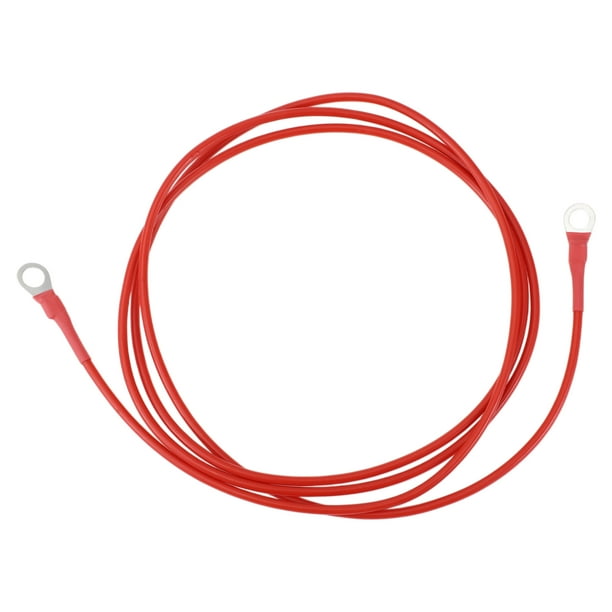 Cable de inversor de batería de 180 cm 12 AWG Cable de batería de 5/16" Cobre estañado Rojo OT Tipo 1 Pc