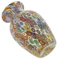 thumbnail image 3 of GlassOfVenice Murano Glass Golden Quilt Millefiori Urn Vase, 3 of 8