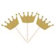 thumbnail image 2 of Paquete de 24 adornos dorados con purpurina para cupcakes, decoración para bodas, baby showers, cumpleaños (forma de corona), 2 of 5