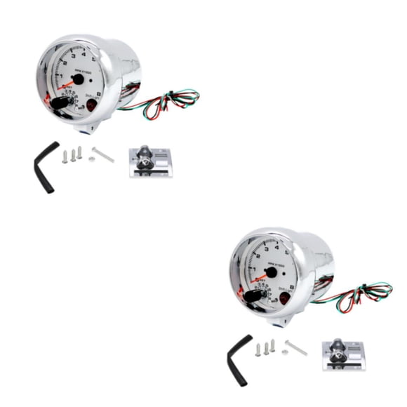 Wweixi 12V Car 3.75Inch Tachometer Tacho Gauge with 7 LED Colors Shift Light 0-8000 RPM Gauge Electrical Tachometer with 7 LED Colors Shift Light 0-8000 RPM Tachometer Gauge 3.75Inch 2Set