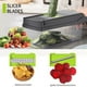 thumbnail image 2 of Picadora de verduras, cortadora, picadora, picadora de verduras 12 en 1, cuchillas intercambiables con colador, cesta y contenedor, 2 of 6