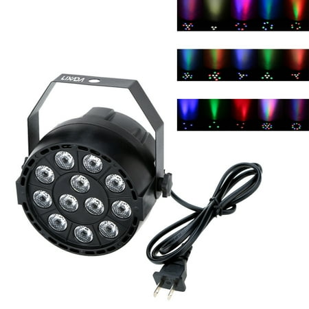 Lixada 15W DMX-512 RGBW LED Stage PAR Light Strobe Professional 8 Channel Party Disco Show