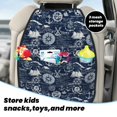 thumbnail image 5 of Naloa Sailing Cruises Nautical 2Pcs Anti-Kick Back Seat Cover Kick Mat, Car Seat Protector with 3 Storage Pockets, 5 of 8