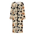 thumbnail image 3 of Yuyamidu Witch Front Zipper Bathrobe for Plus Size Women After Shower Robe for Spring Fall Winter Bath Robes Halloween Long Sleeve Nightgowns Dress Size XL, 3 of 7